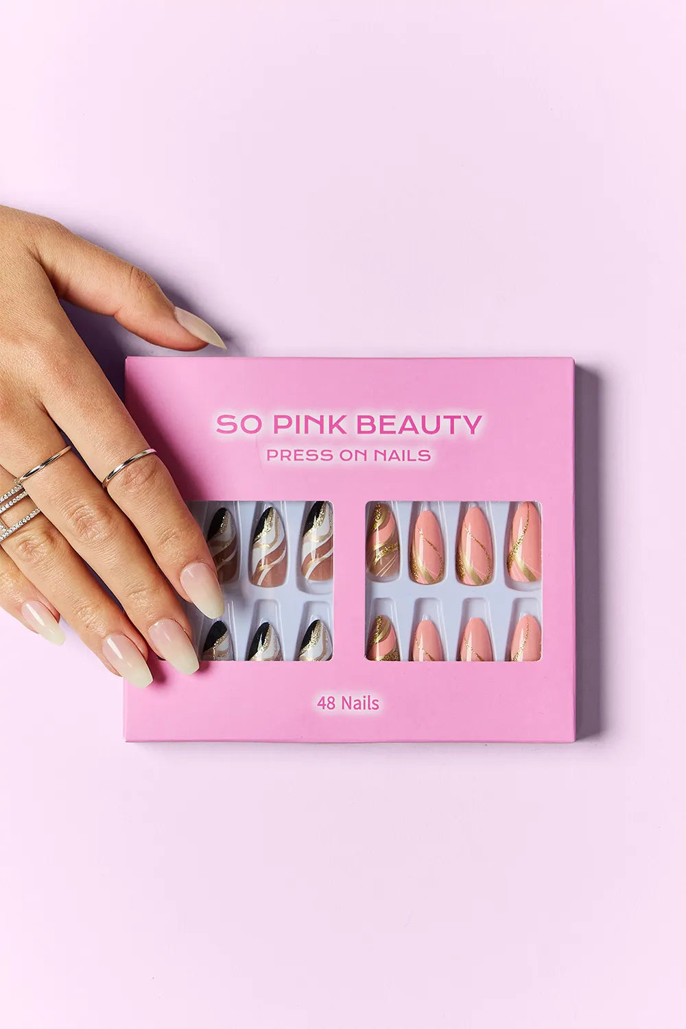 SO PINK BEAUTY Press On Nails 2 Packs by Trendsi