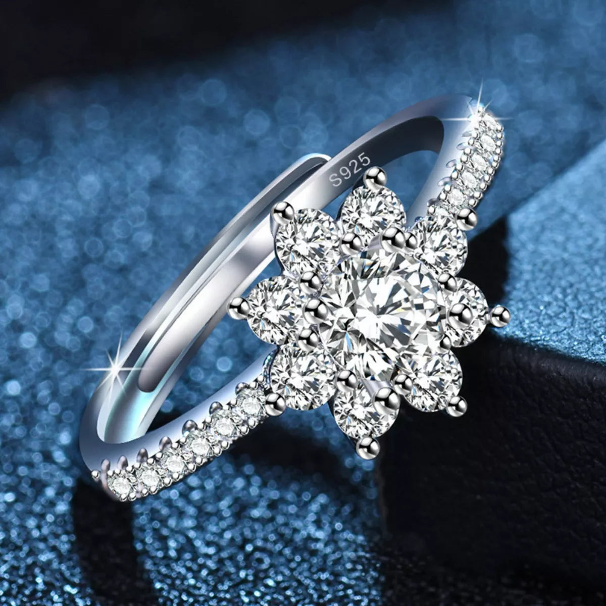 1 Carat Moissanite 925 Sterling Silver Ring by Trendsi