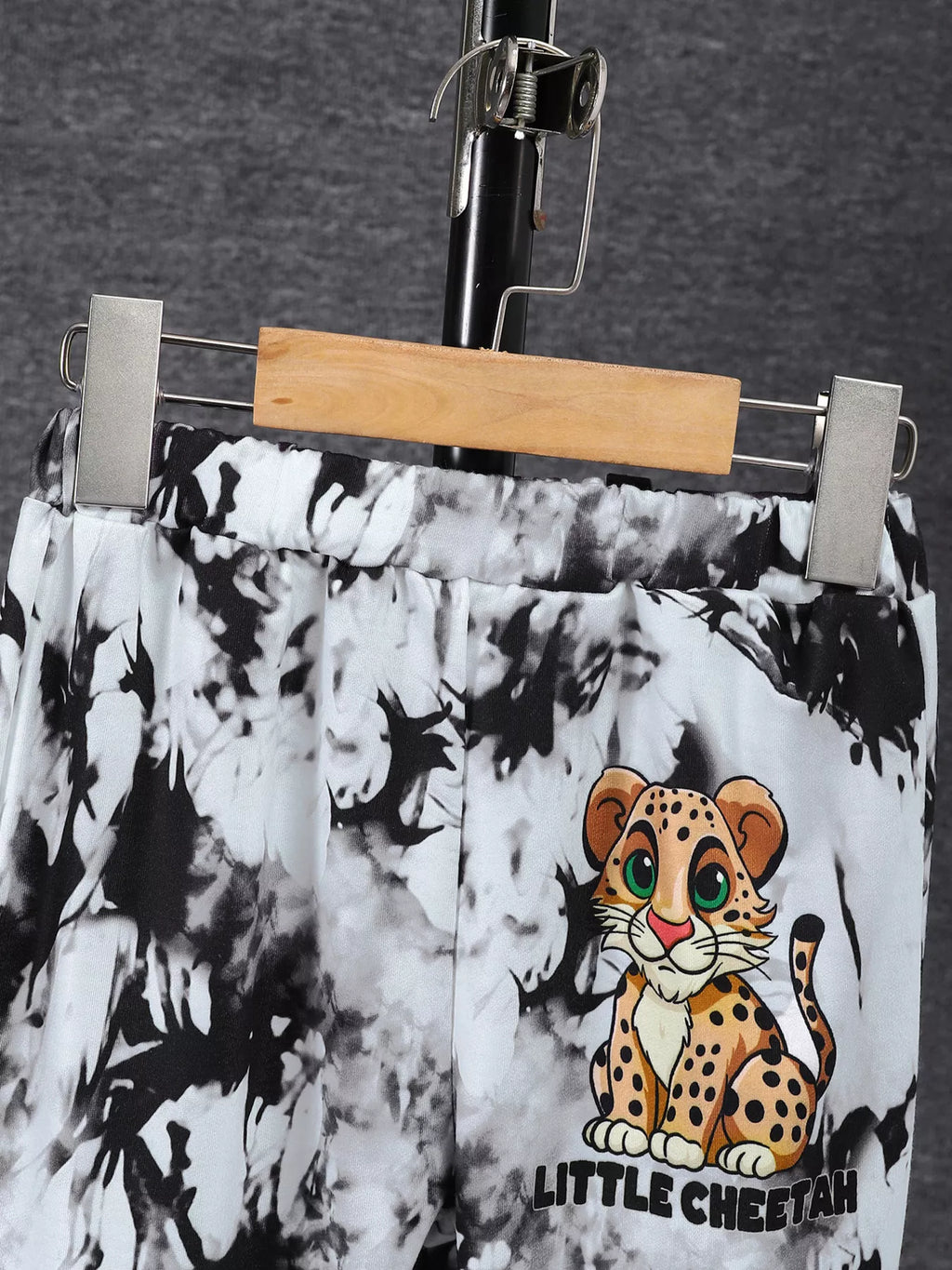 Children's Cheetah Tie-Dye Top and Pants Set by Trendsi