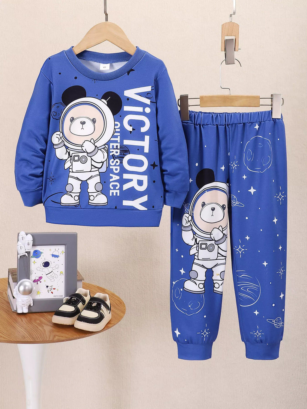 Children's Graphic Long Sleeve Top and Pants Set by Trendsi