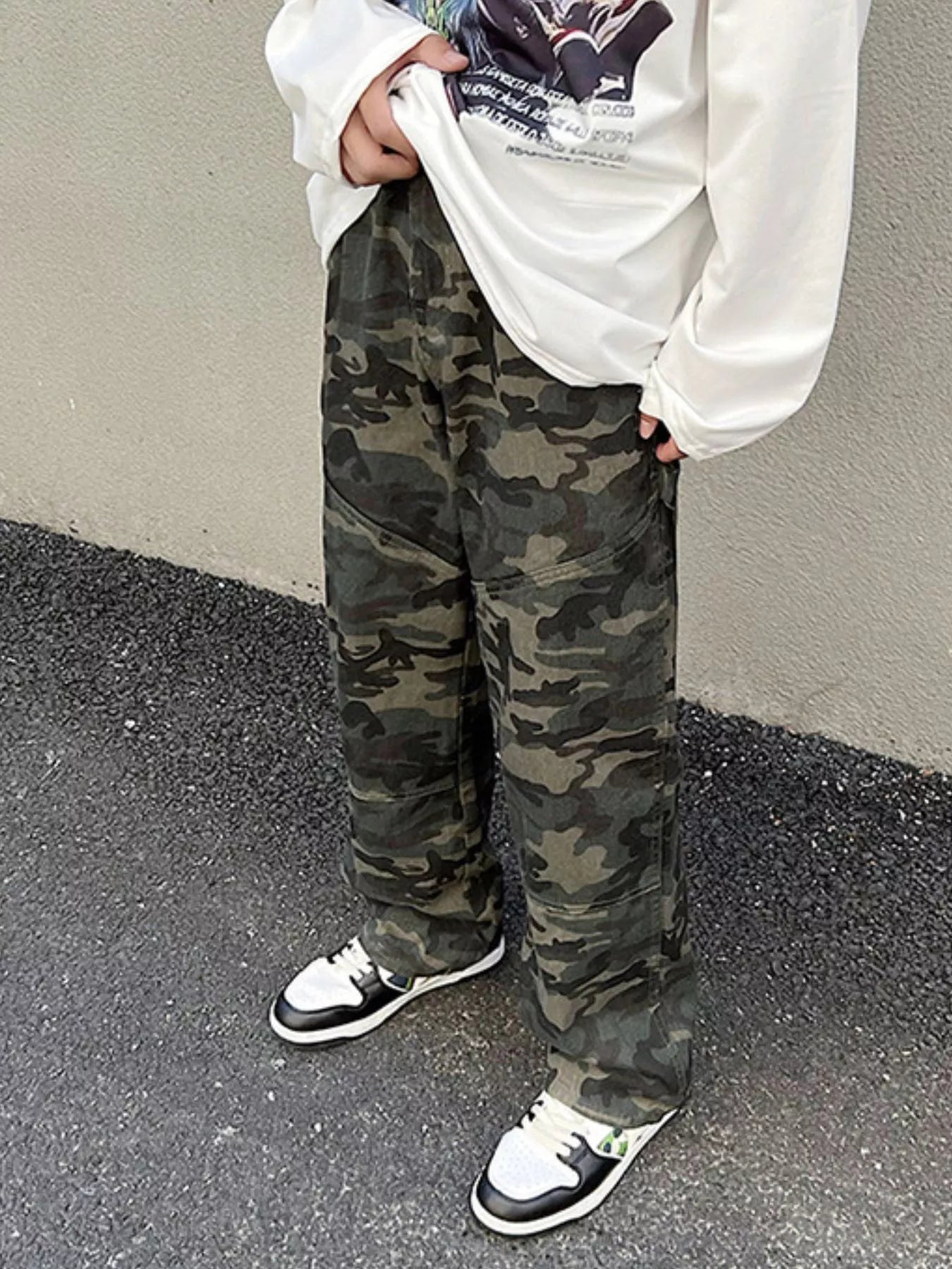 Men's Full Size Camouflage Loose Fit Jeans Plus Wize by Trendsi