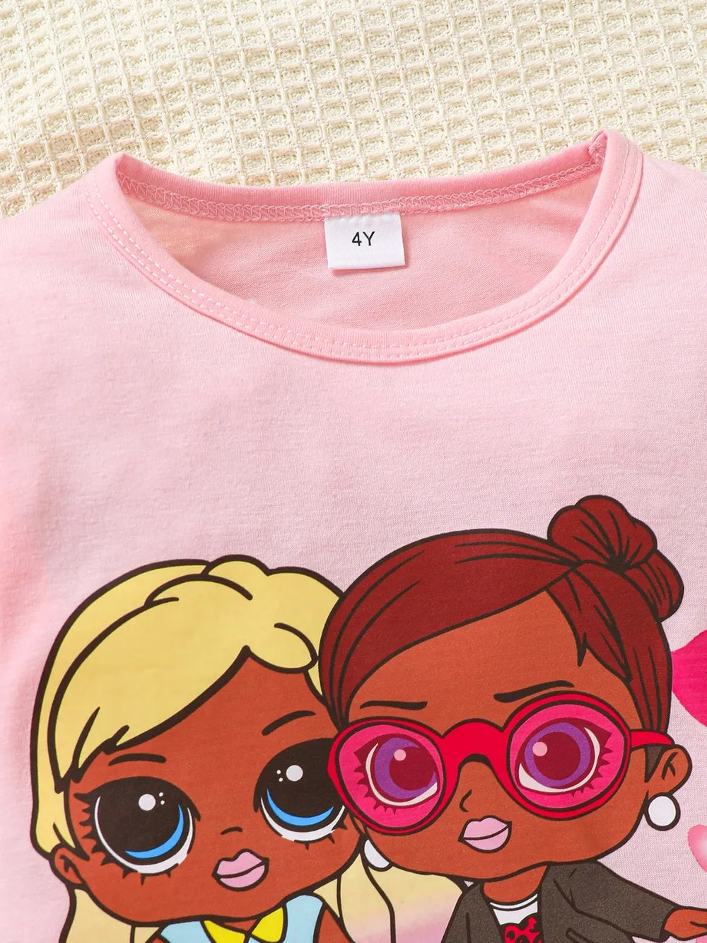 Children's Round Neck Graphic Top and Pants Set by Trendsi