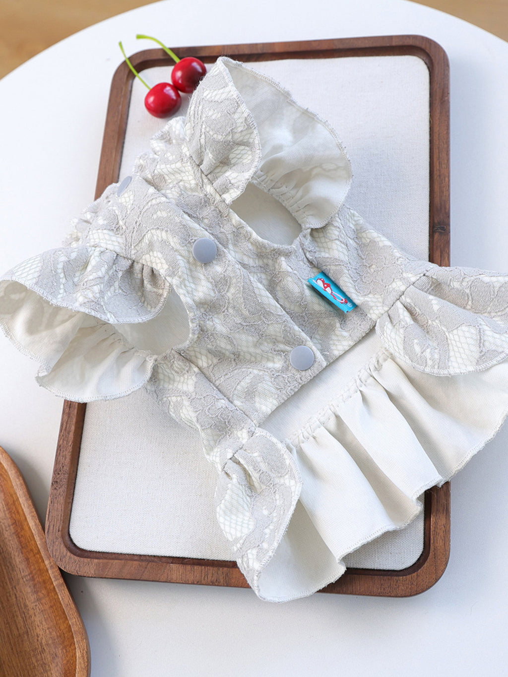 Ruffled Pet Dress with Bow by Trendsi