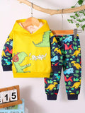 Children's Dinosaur Print Hoodie and Pants Set by Trendsi
