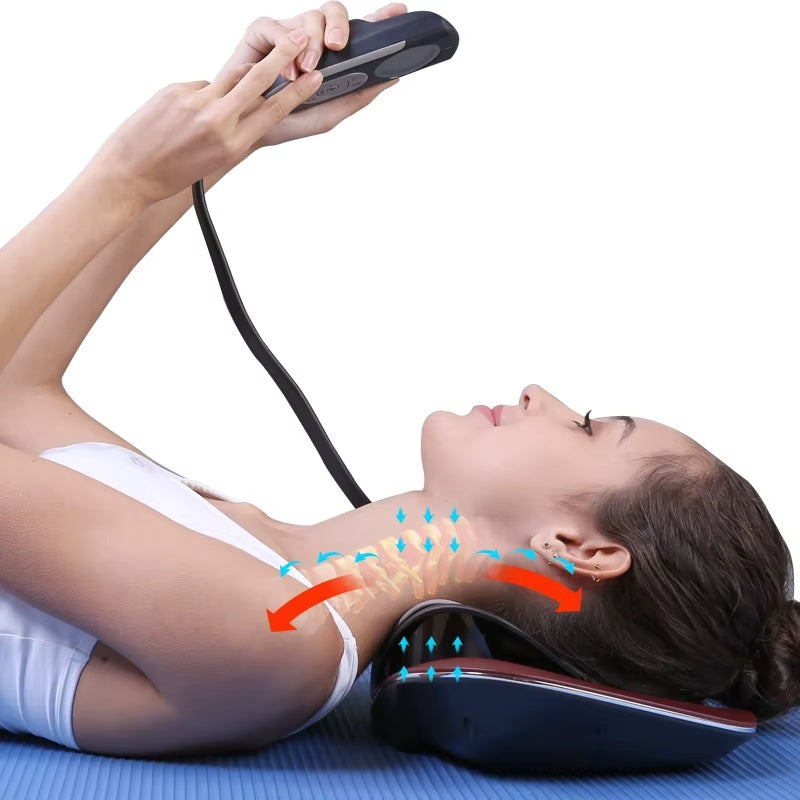 Electric Heat Therapy Massage Products Cervical Massager Traction Machine Pillow For Neck And Shoulder Massage by DC-THE CEO