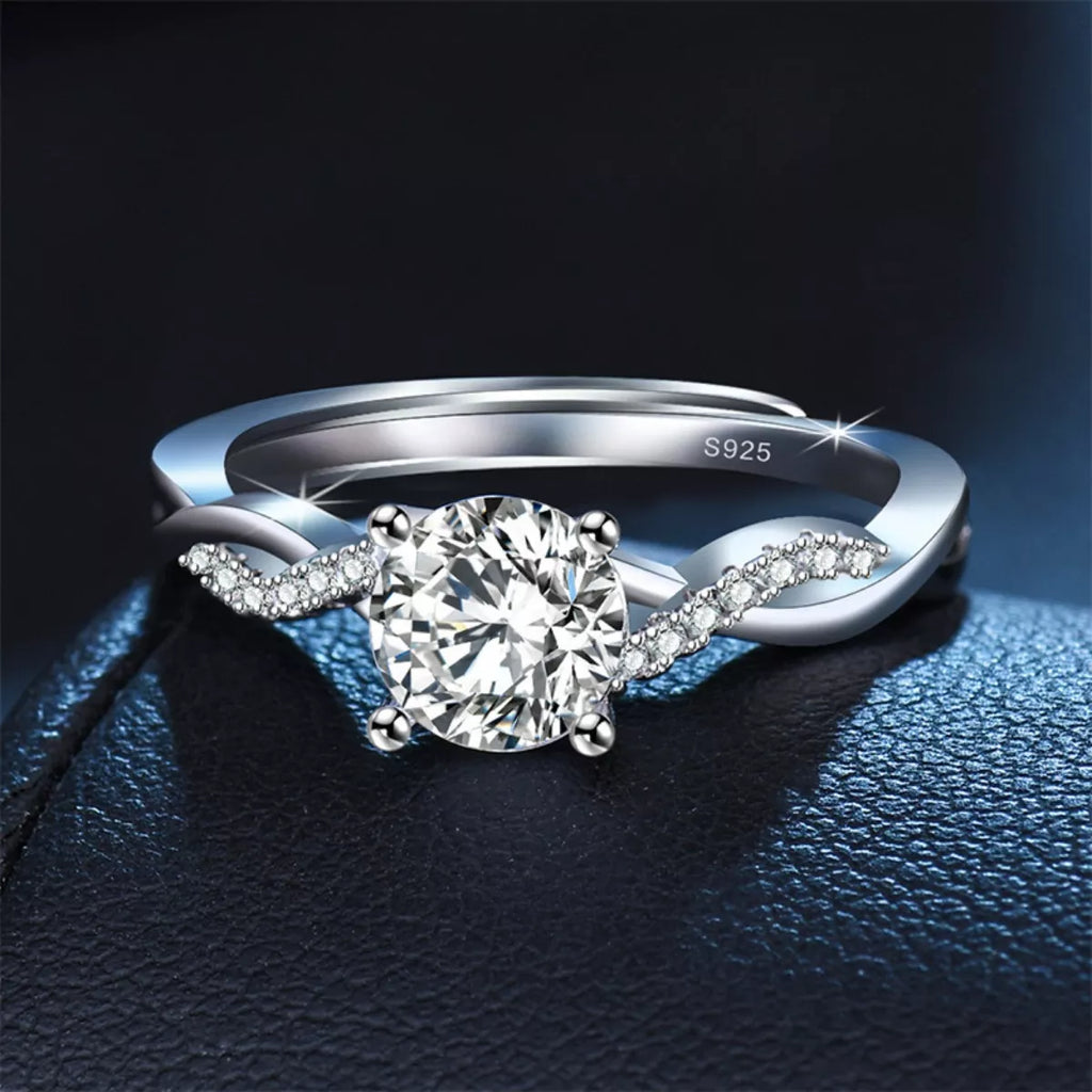 1 Carat Moissanite 925 Sterling Silver Ring by Trendsi