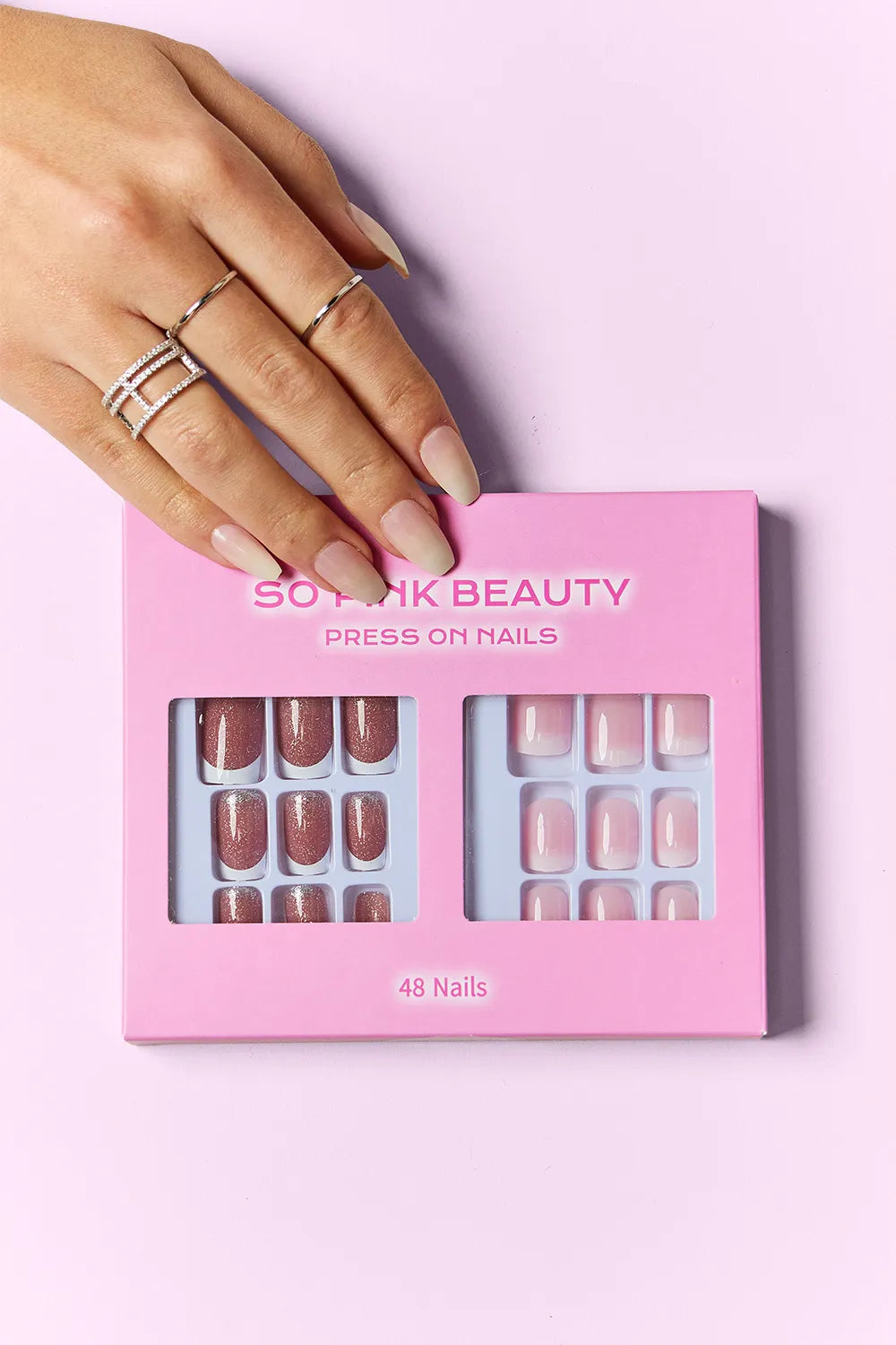 SO PINK BEAUTY Press On Nails 2 Packs by Trendsi