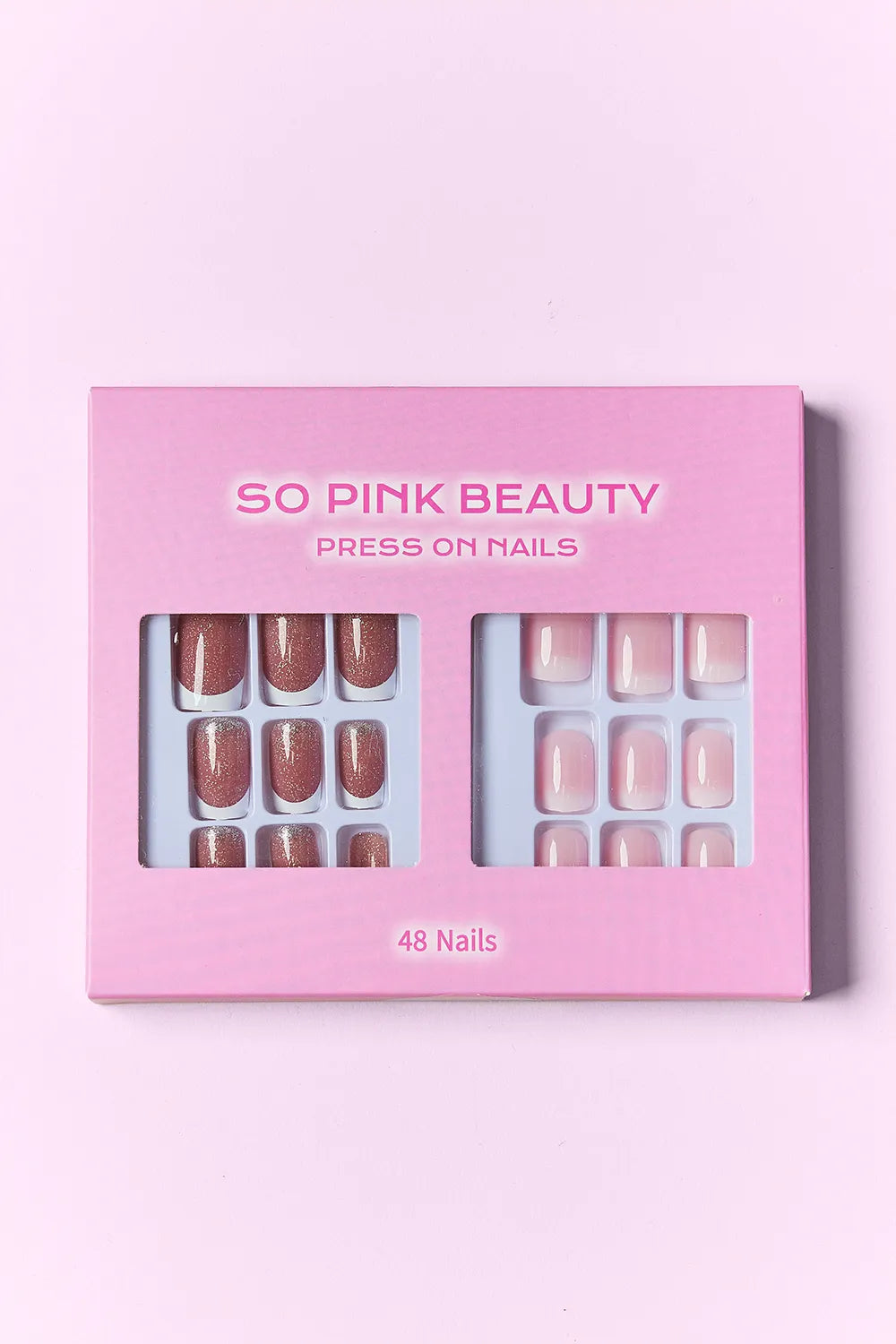 SO PINK BEAUTY Press On Nails 2 Packs by Trendsi