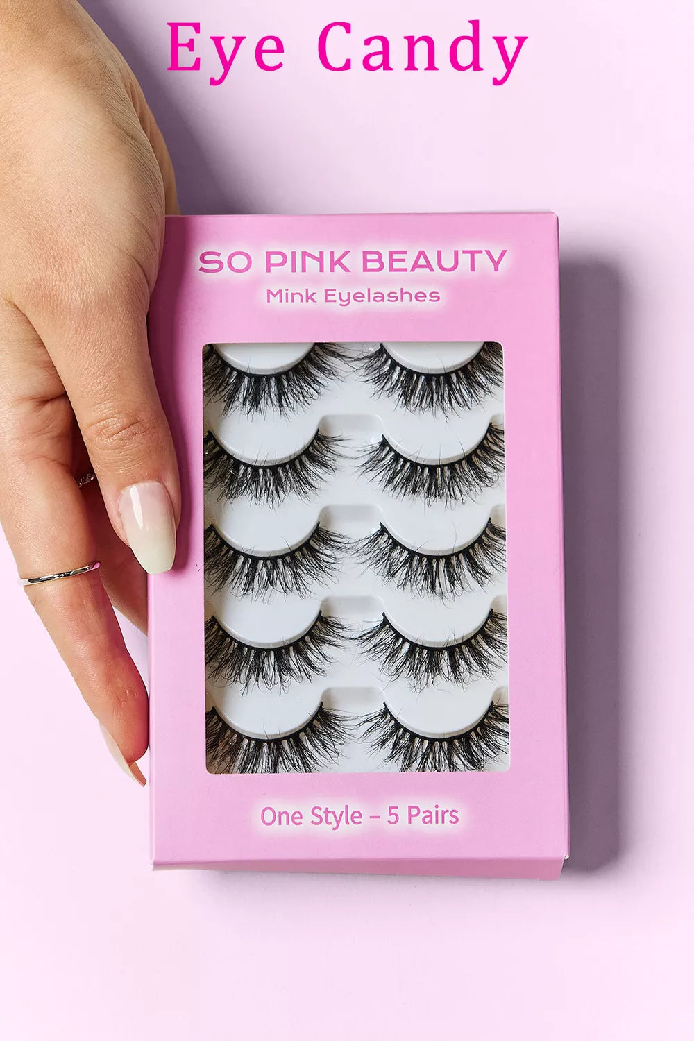 SO PINK BEAUTY Mink Eyelashes 5 Pairs by Trendsi