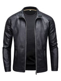 Men's Plus Size Zip Up Long Sleeve Jacket by Trendsi