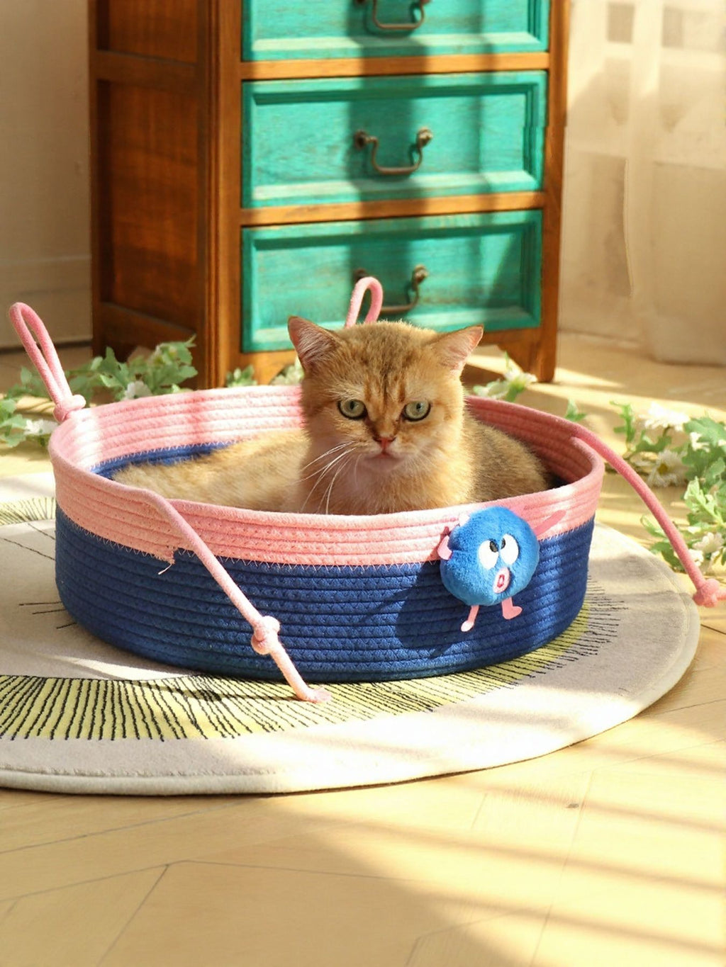 Two-Tone Woven Pet Nest by Trendsi