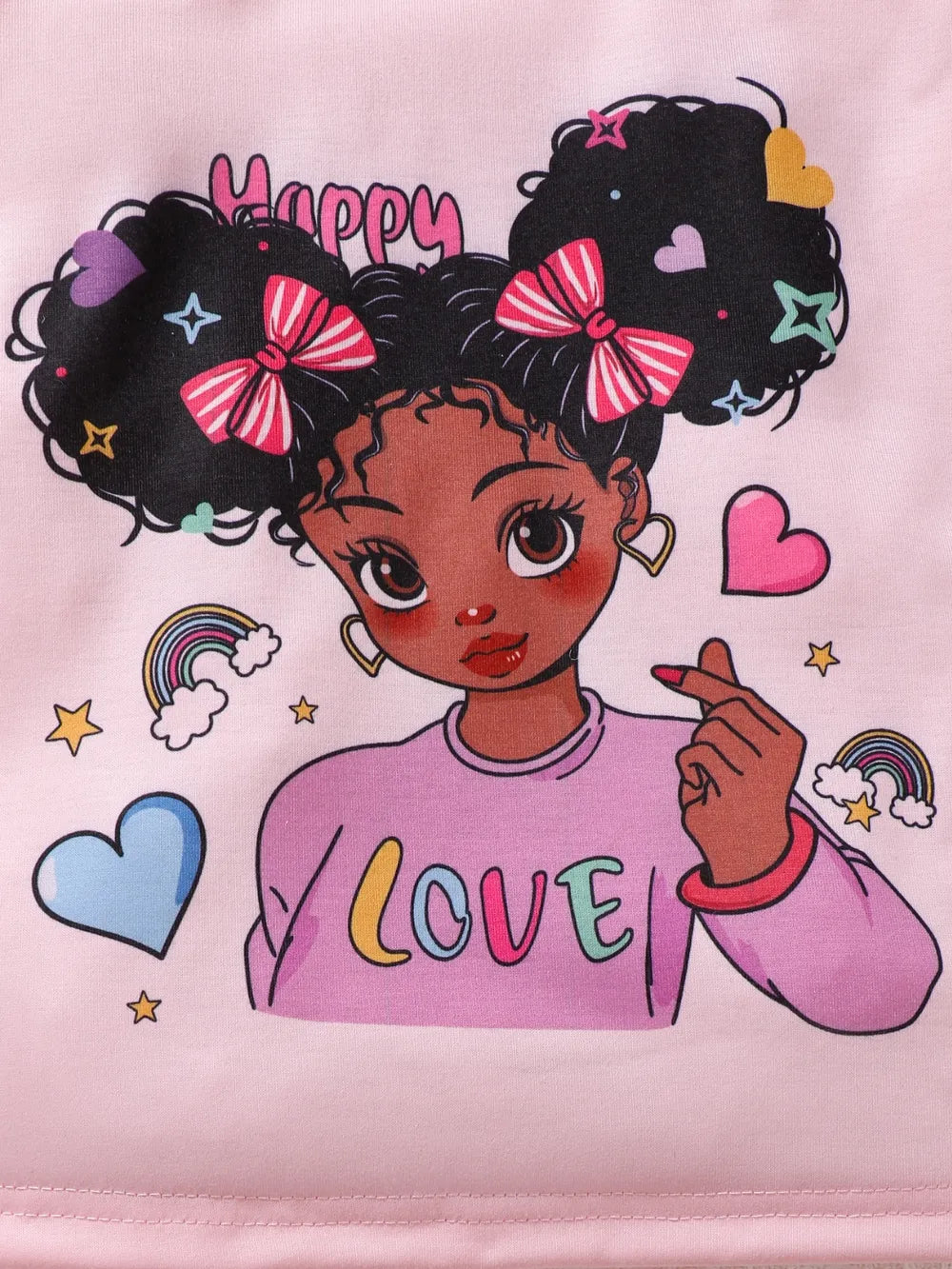 Children's Cartoon Graphic Top and Pants Set by Trendsi