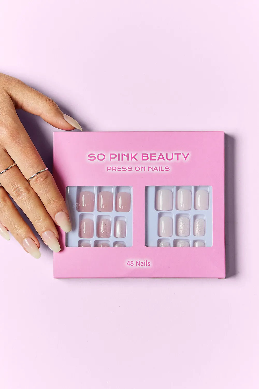 SO PINK BEAUTY Press On Nails 2 Packs by Trendsi