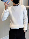 Men's Plus Size Slim Fit Ribbed Knit Top by Trendsi