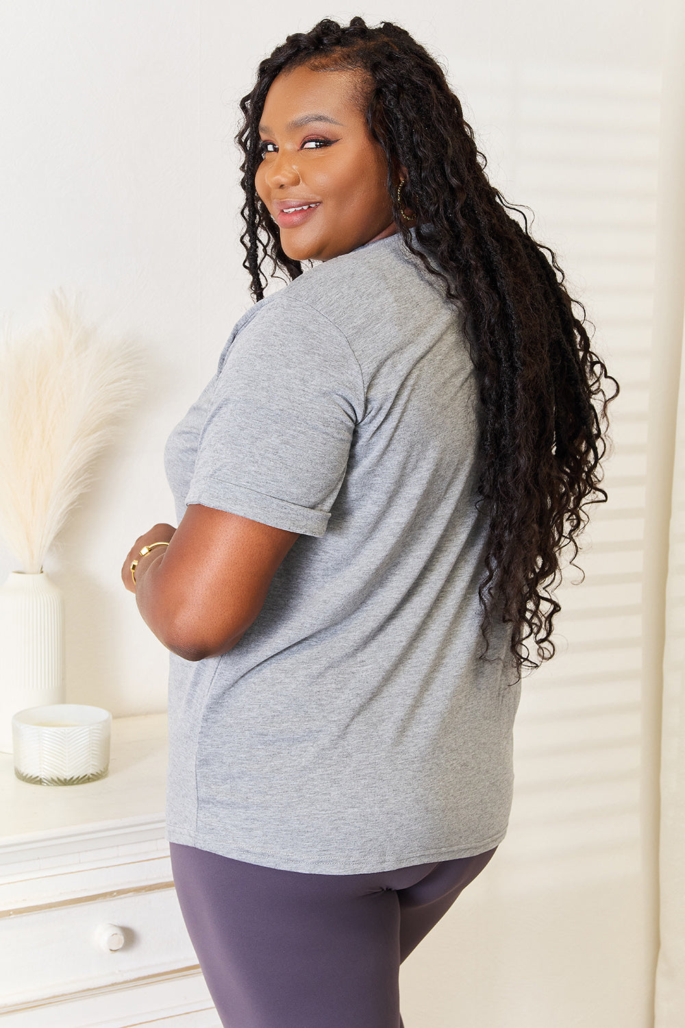 Simply Love Heart Graphic Cuffed Short Sleeve T-Shirt by Trendsi