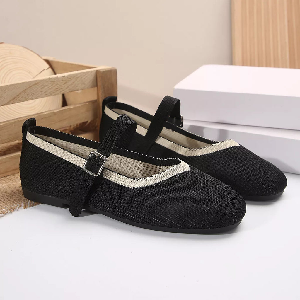 Round Toe Mesh Slip-Ons by Trendsi