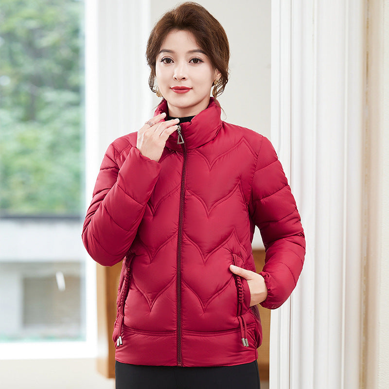 Fashion Stand Collar Pure Color Cotton Clothing Women by DC-THE CEO