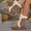 Round Toe Platform Boots by Trendsi