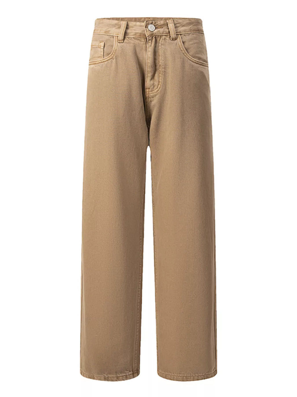 Men's Vintage Wash Wide Leg Jeans by Trendsi