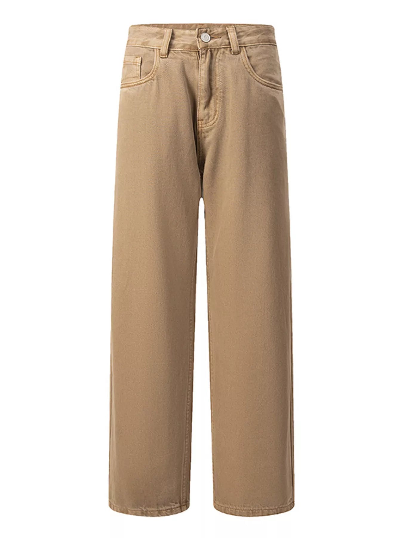 Men's Vintage Wash Wide Leg Jeans by Trendsi