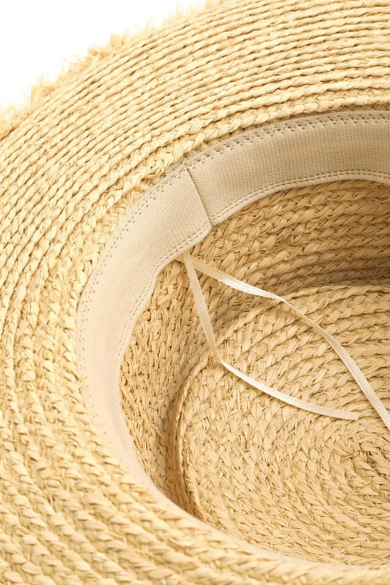 Fame Cutout Woven Straw Hat by Trendsi