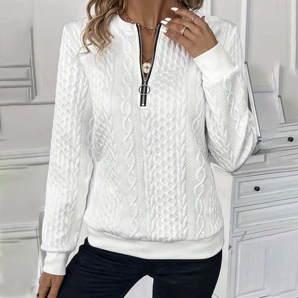 European And American Zipper Sweater Women's Coat Cardigan by DC-THE CEO