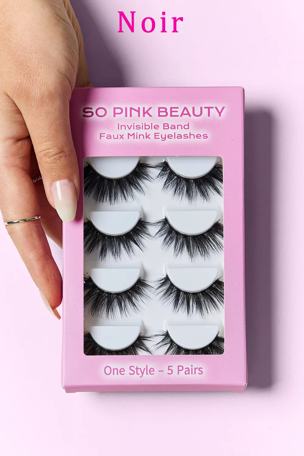 SO PINK BEAUTY Faux Mink Eyelashes 5 Pairs by Trendsi