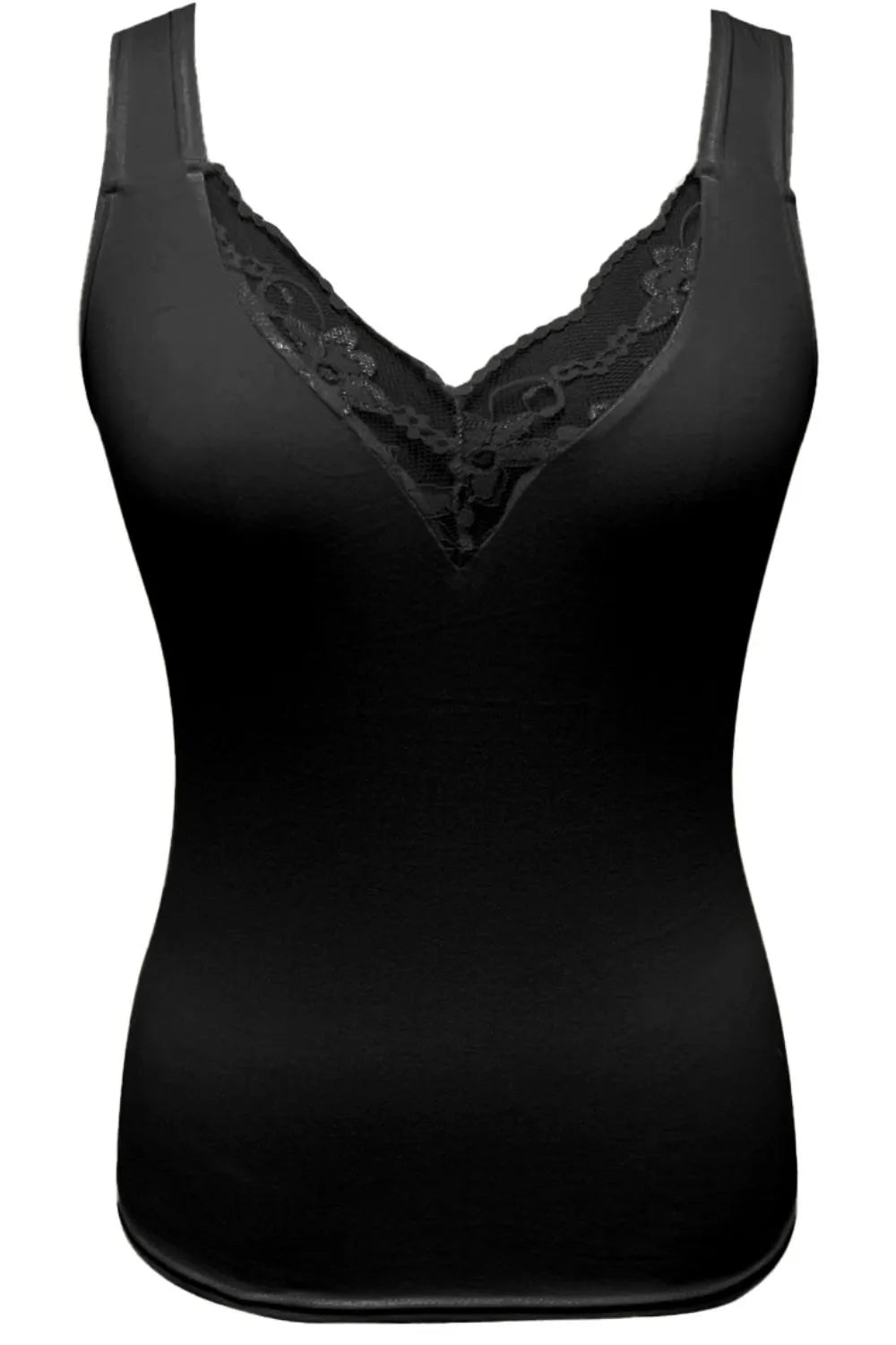 Full Size Lace Detail V-Neck Tank Plus Size by Trendsi