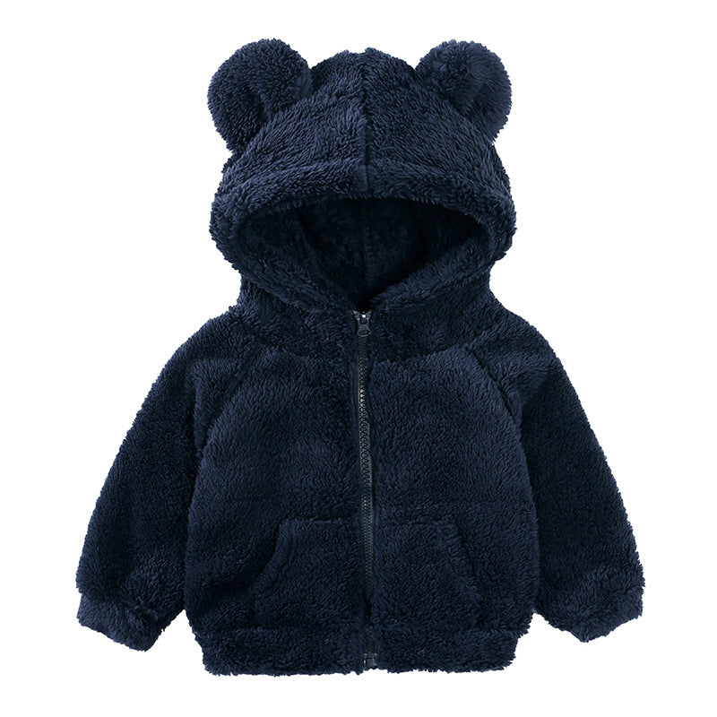 Children Berber Fleece Coat Children's Clothing Cartoon Bear Boy Thickened by DC-THE CEO