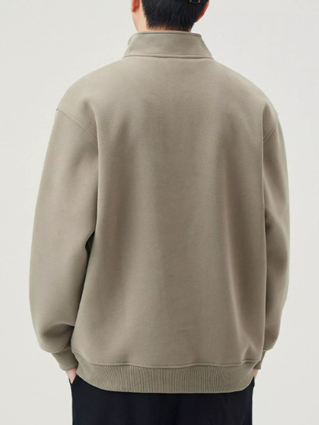 Men's Plus Size Button Detail Long Sleeve Sweatshirt by Trendsi