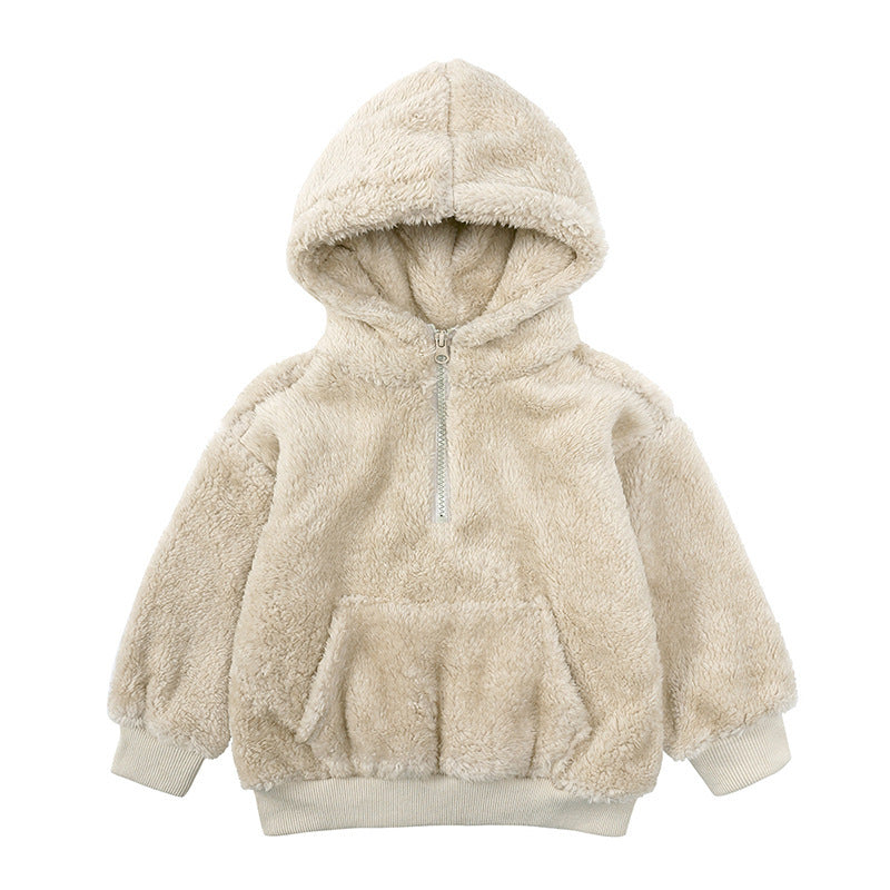 Children Berber Fleece Coat Children's Clothing Cartoon Bear Boy Thickened by DC-THE CEO