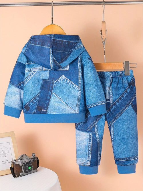 Children's Bear Hoodie and Pants Set by Trendsi