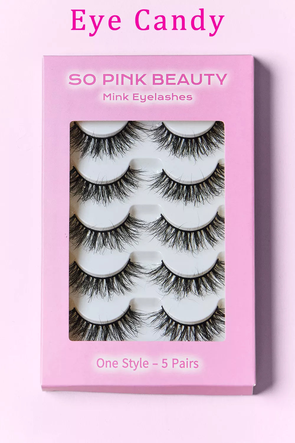 SO PINK BEAUTY Mink Eyelashes 5 Pairs by Trendsi