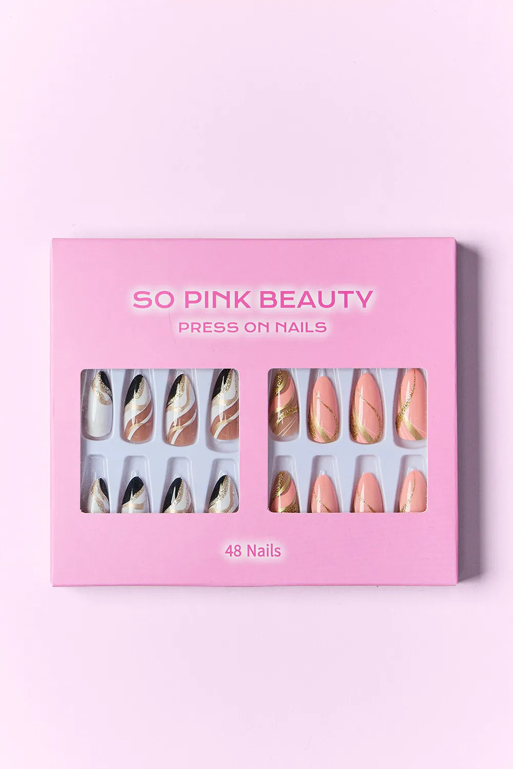 SO PINK BEAUTY Press On Nails 2 Packs by Trendsi