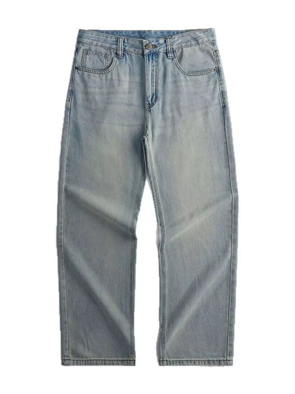 Men's Wash Relaxed Fit Jeans by Trendsi
