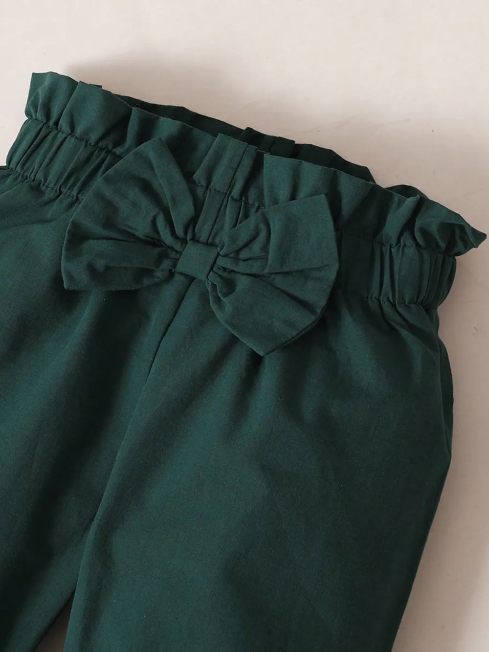 Children's Contrast Ruffled Top and Pants Set by Trendsi