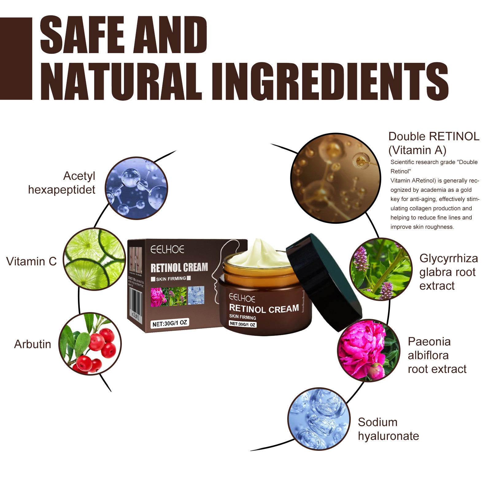 EELHOE Retinol Cream, Anti-Aging Firming Brightening Moisturizing Facial Skin Care Cream by DC-THE CEO