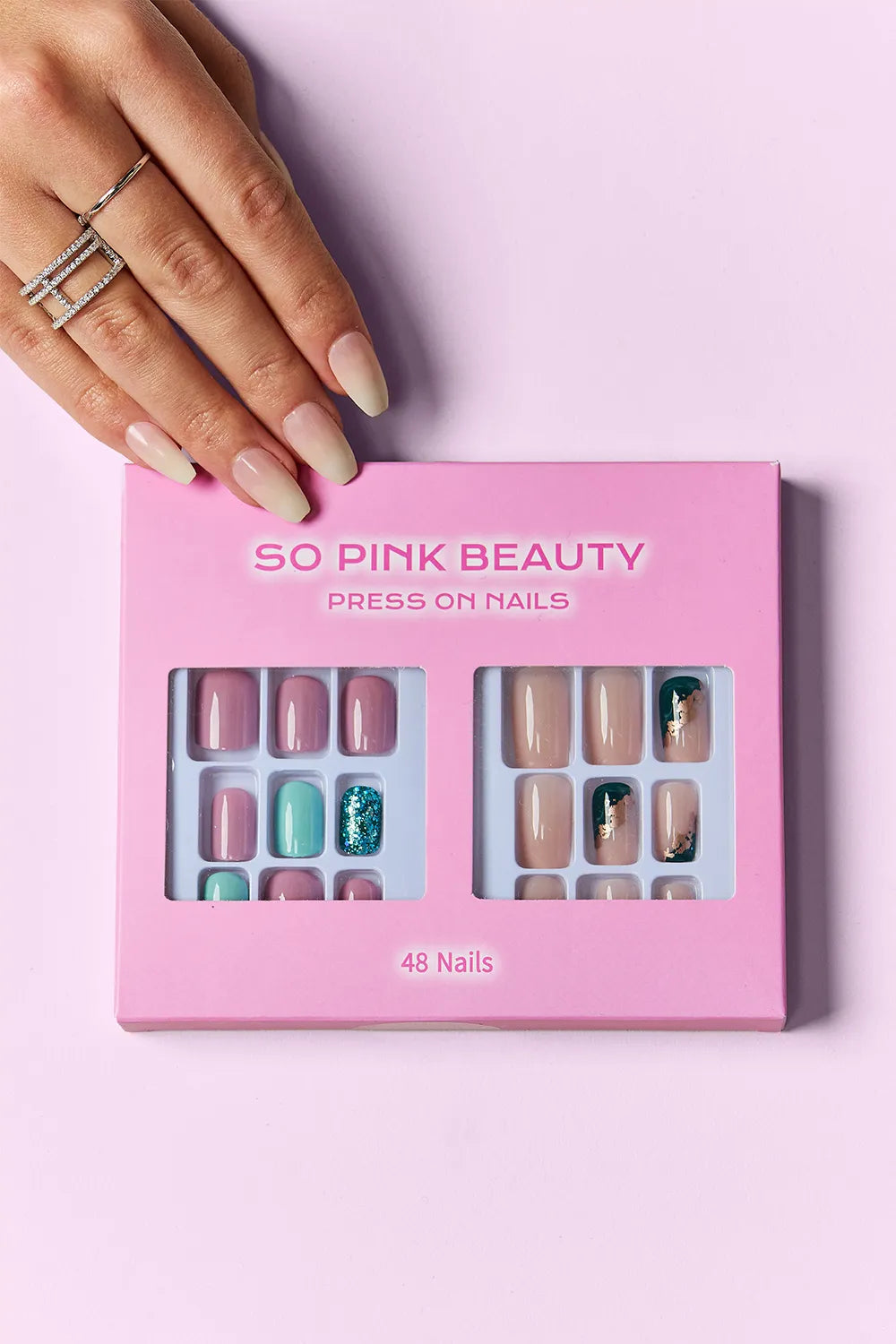 SO PINK BEAUTY Press On Nails 2 Packs by Trendsi