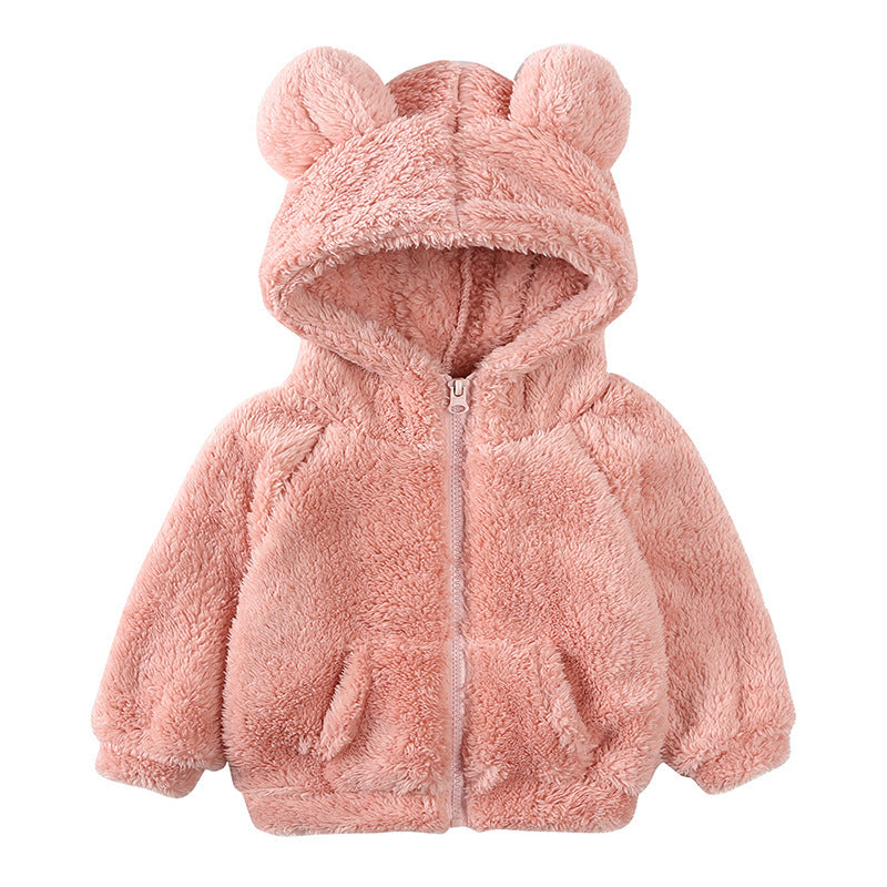 Children Berber Fleece Coat Children's Clothing Cartoon Bear Boy Thickened by DC-THE CEO