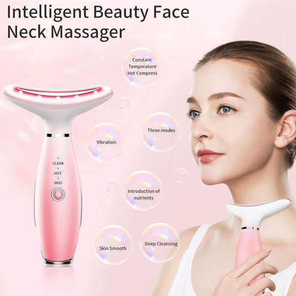 Facial And Neck Massager, Pink Neck Beauty Device by DC-THE CEO