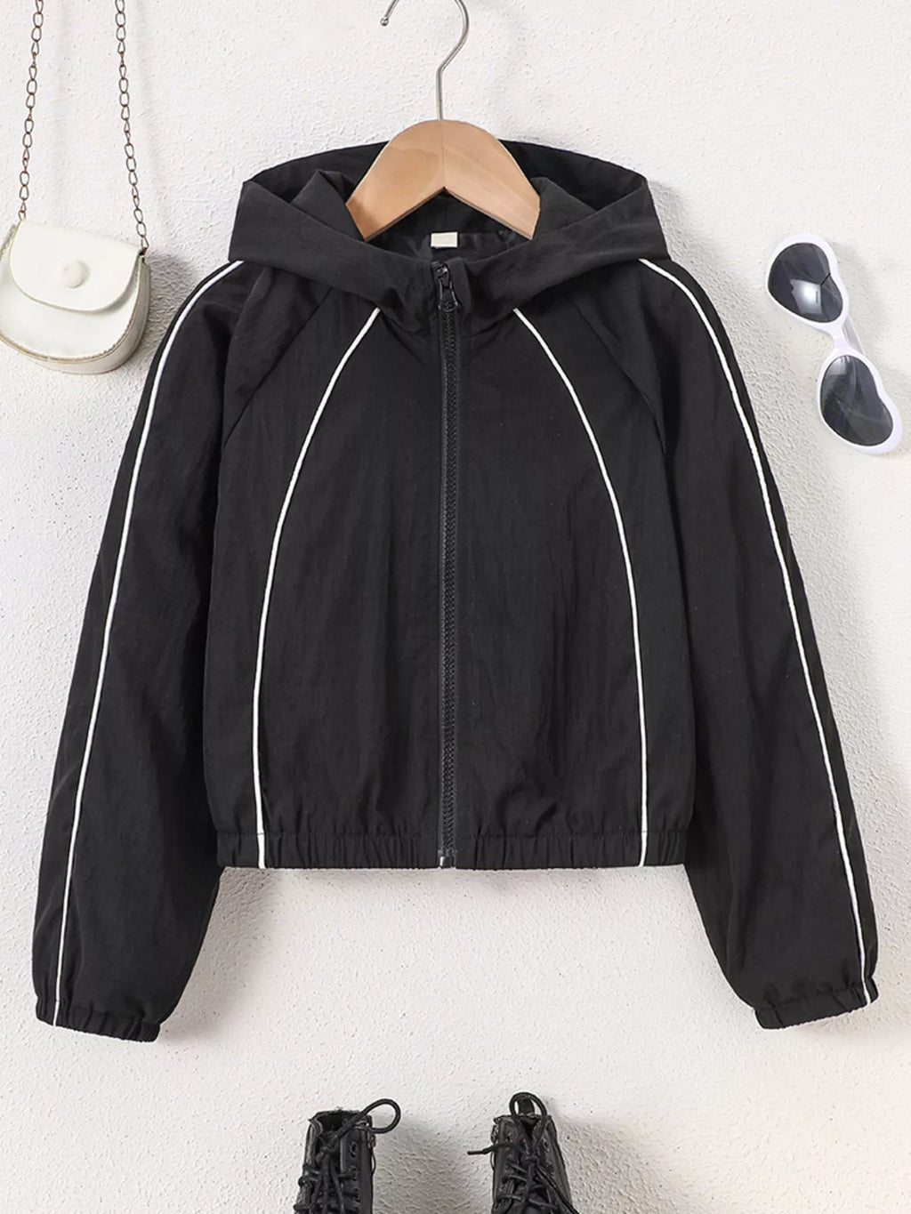 Children's Zip Up Long Sleeve Jacket by Trendsi
