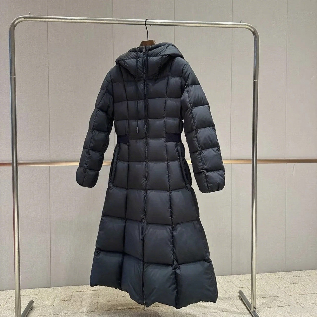 Long Casual Hooded Warm White Duck Down Jacket by DC-THE CEO