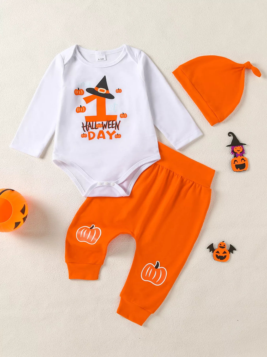Children's Halloween 3-Piece Baby Outfit Set by Trendsi