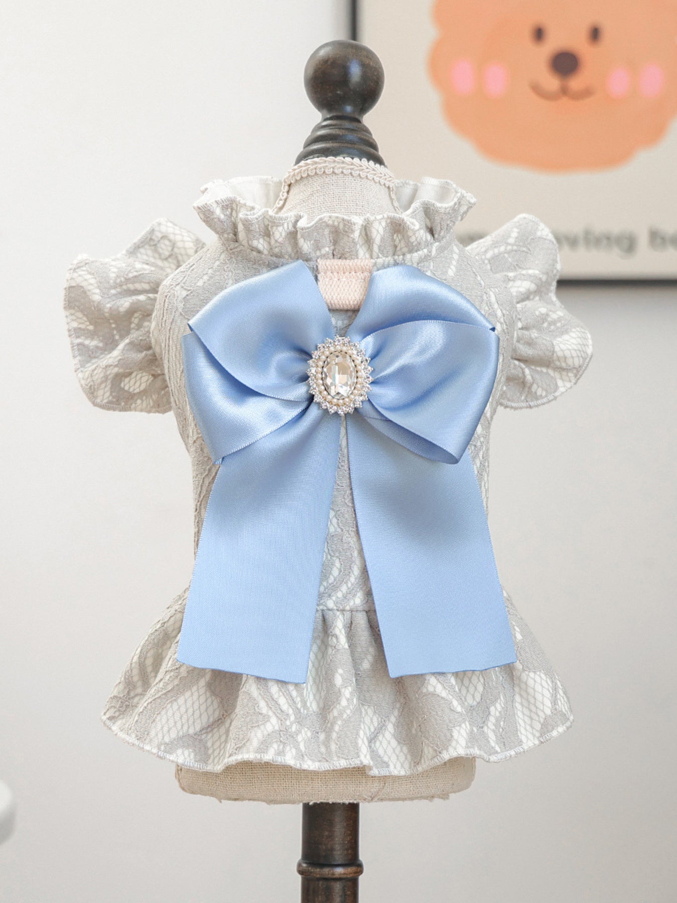 Ruffled Pet Dress with Bow by Trendsi