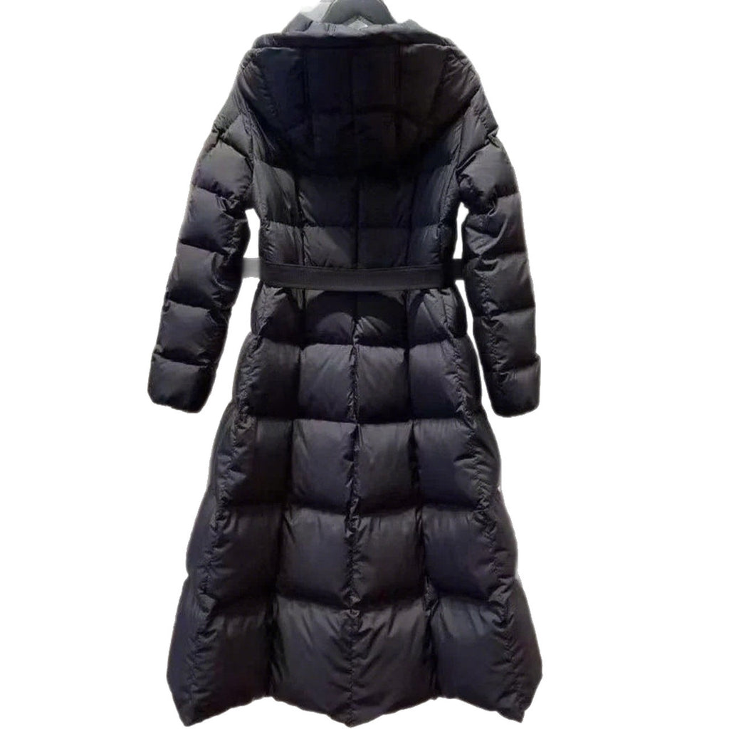 Long Casual Hooded Warm White Duck Down Jacket by DC-THE CEO