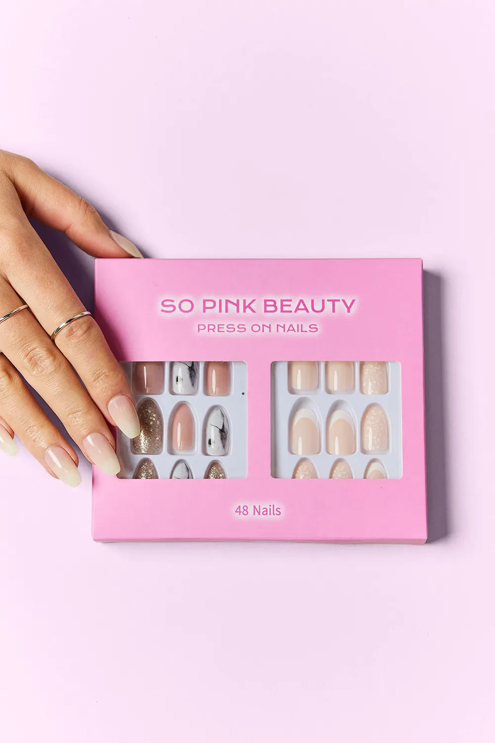 SO PINK BEAUTY Press On Nails 2 Packs by Trendsi